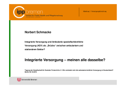 Integrierte Versorgung &ndash; meinen alle dasselbe?
