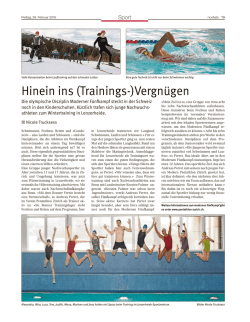 Hinein ins (Trainings-)Vergn&uuml;gen