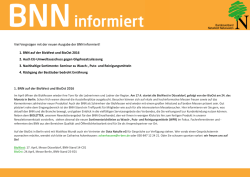 Viel Vergnügen mit der neuen Ausgabe der BNN informiert! 1. BNN