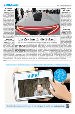Ein Zeichen f&uuml;r die Zukunft