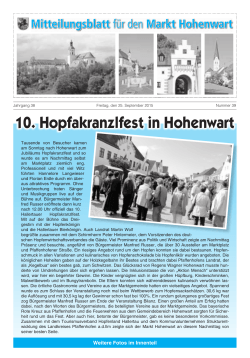 10. Hopfakranzlfest in Hohenwart