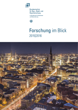 Forschung im Blick 2015 |16 - Bundesinstitut für Bau-, Stadt