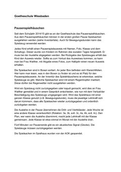Ablauf Pausen-Spieleausleihe