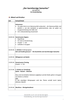 Der barmherzige Samariter - Jahr der Barmherzigkeit im Bistum