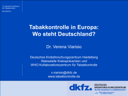 Tabakkontrolle in Europa: Wo steht Deutschland?
