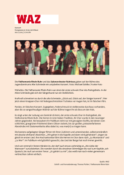 presse - Vielhomonie-Rhein-Ruhr