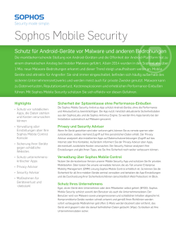 Sophos Mobile Security Datenblatt