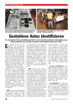 Gestohlene Autos identifizieren