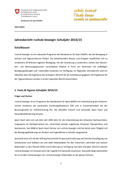 Jahresbericht «schule bewegt» Schuljahr 2014/15
