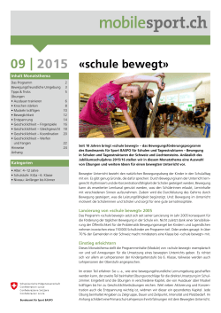 Monatsthema 09/2015: schule bewegt