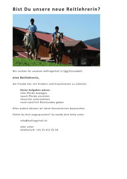 Inserat Reitlehrerin gesucht.indd
