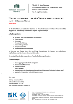 hilfswissenschaftler f&uuml;r versuchsfeld gesucht