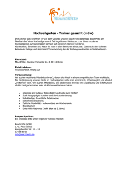 Hochseilgarten - Trainer gesucht (m/w)