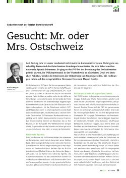 Gesucht: Mr. oder Mrs. Ostschweiz - IHK St.Gallen