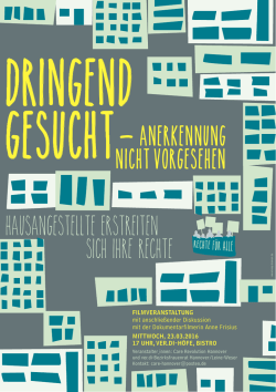 Dringend gesucht - Anerkennung nicht vorgesehen!
