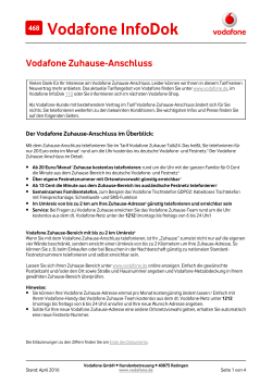 InfoDok 468: Vodafone Zuhause-Anschluss