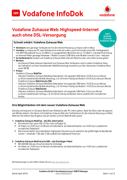 InfoDok 589: Vodafone Zuhause Web: Highspeed