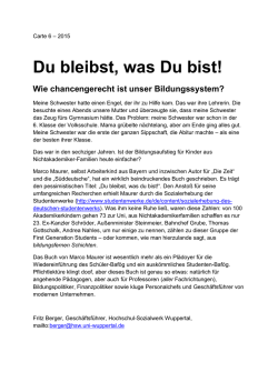 Du bleibst, was Du bist! - Hochschul