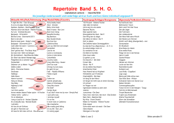 S. H. O. Programm/Repertoire