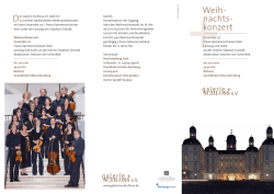 Weih- nachts- konzert - Grandhotel Schloss Bensberg