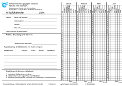 Anfallskalender der Schweizerischen Liga gegen Epilepsie
