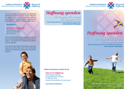 Hoffnung spenden - Netzwerk Hoffnung