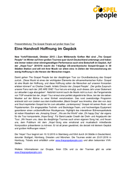 Eine Handvoll Hoffnung im Gep&auml;ck