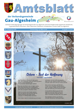 Ostern - Fest der Hoffnung - Verbandsgemeinde Gau