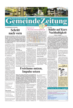 Schritt nach vorn - Bayerische Gemeindezeitung