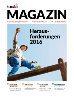 Heraus- forderungen 2016