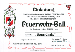 Feuerwehr-Ball - FF Rappoltenkirchen