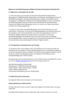 AGB´s - Muskatellerhof