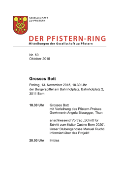 Grosses Bott - Gesellschaft zu Pfistern