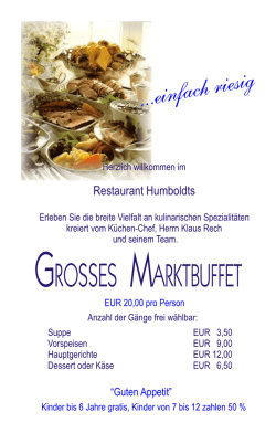 grosses marktbuffet