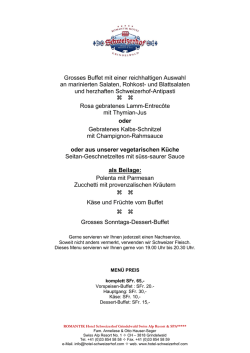 Grosses Buffet mit einer reichhaltigen Auswahl an marinierten