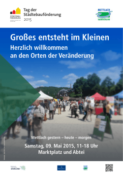 Gro&szlig;es entsteht im Kleinen