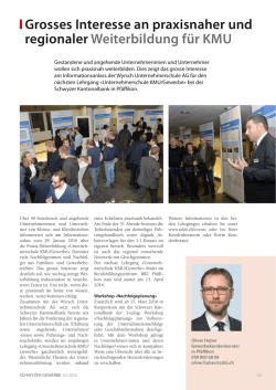 Grosses Interesse an praxisnaher und regionaler Weiterbildung f&uuml;r