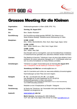 Grosses Meeting f&uuml;r die Kleinen Grosses Meeting f&uuml;r die - La-Bern