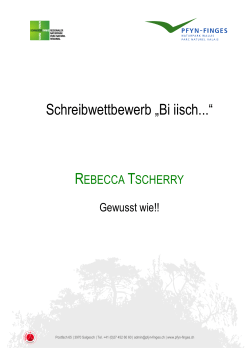 Tscherry Rebecca - Gewusst wie!! - Naturpark Pfyn