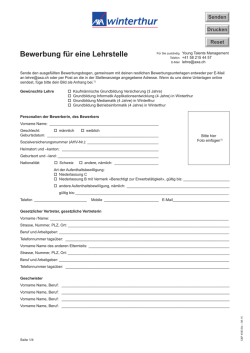 Bewerbungsbogen - AXA Winterthur