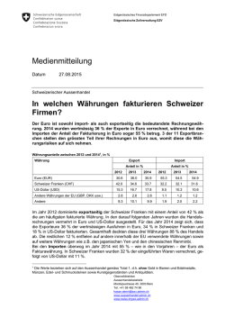 In welchen W&auml;hrungen fakturieren Schweizer Firmen?