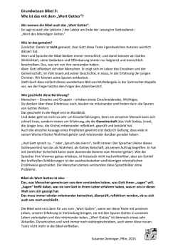 Grundwissen Bibel 3: Wie ist das mit dem &bdquo;Wort Gottes&ldquo;?