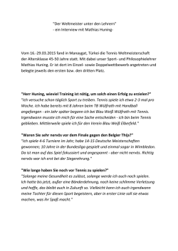 ein Interview mit Mathias Huning