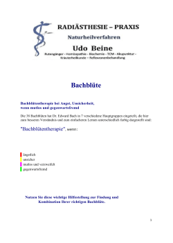 Bachblüte - Naturheilpraxis Udo Beine