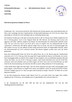 weiterlesen - HSG Holsteinische Schweiz