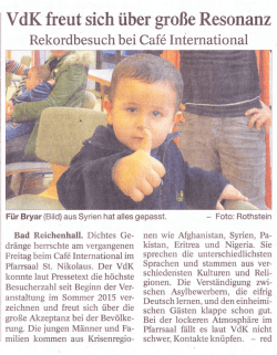 VdK freut sich &uuml;ber gro&szlig;e Reson anz