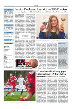 Jasmina Doolmann freut sich auf EM
