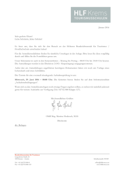 Hinweise zu den Anmeldeformalit&auml;ten