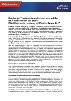 Hamburger Tourismusbranche freut sich auf das neue Wahrzeichen