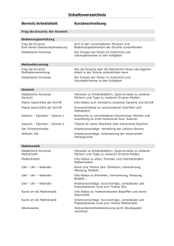 Inhaltsverzeichnis